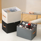 1pc Multiple Lattices Shoes Storage Box Foldable Separated Shoes Box Large Capacity With Handle Shoe Dispenser Shoes Organizer