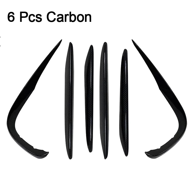 Car Front Bumper Splitter Spoiler For Mercedes Benz E Class W213 2016-2020 Spoiler Fog Light Trim AMG Wind Knife Car Accessories