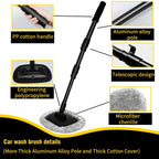 New Car Wash Mop Cleaning Brush Telescoping Long Handle Cleaning Mop Retractable Bent Bar Car Wash Brush Car Cleaning Tools