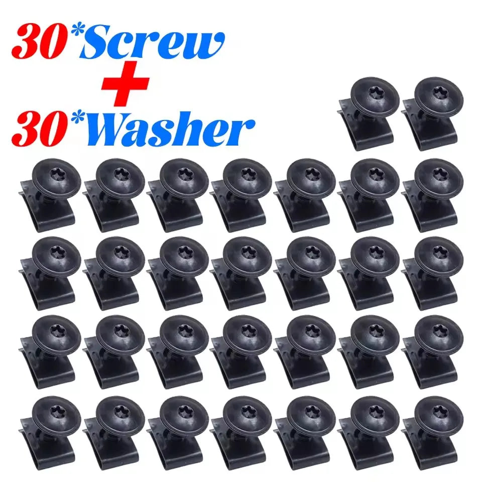 200/20pcs Car Self-tapping Screw Fasteners Auto Metal U-shaped Spacers Self-Tapping Screws Kit Car Modification Accessories
