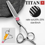 Titan Professional Hair Scissors Thinning  Cutting Barber  Hair Shears Scissor  Hairdressing Scissors 5.5/6.0/6.5/7.0inch 440C