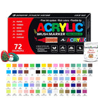 High Quality Acrylic Paint Pens Markers Set Brush Tip Paint Marker For Rock Painting Wood Canvas Stone Christmas Gift DIY Crafts