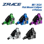 ZRACE XG4 Road Hydraulic Brake Caliper Flat Mount Four-piston Caliper, Ice Technology Brake Pads, CNC lightweight