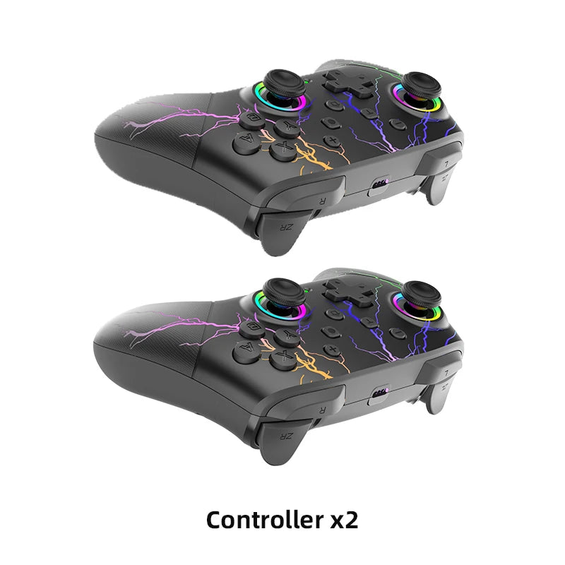 DATA FROG 2 Pack Wireless Pro Controller Gamepad for TV Console Box PC Android iOS Gaming Support HD Vibrate Ergonomic Grip