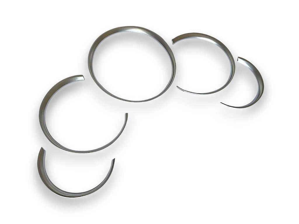 1 Set Matt Chrome Dashboard Dial Gauge Rings Bezel Trim for Porsche 911 996 S Turbo Targa