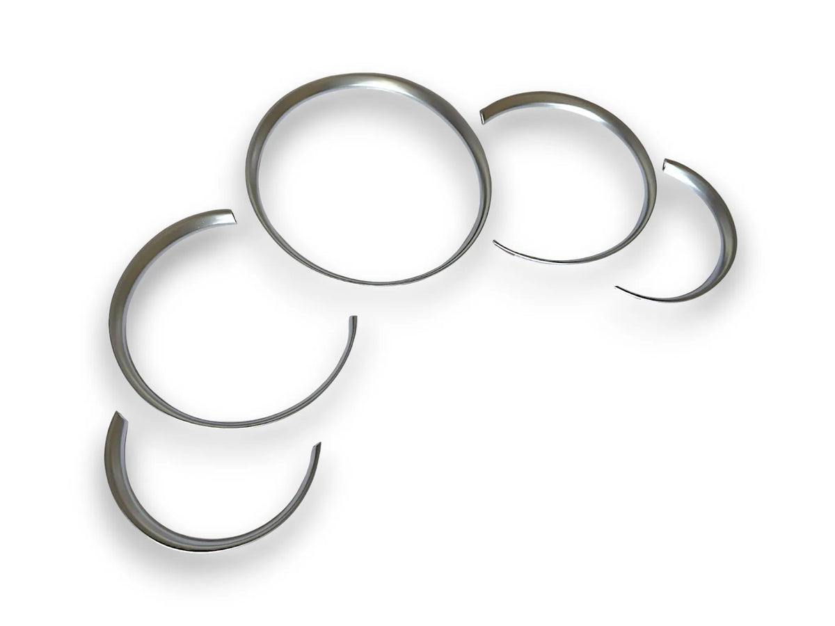 1 Set Matt Chrome Dashboard Dial Gauge Rings Bezel Trim for Porsche 911 996 S Turbo Targa