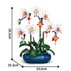 Flower Bouquet Plum Blossom Peach Blossom Narcissus Bonsai Potted Plant Building Blocks Model Home Decoration Toy For Kids Gift﻿