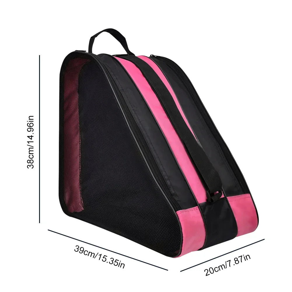 Portable Roller Skates Bag Ice Skating Bag Large Capacity Breathable Kids Inline Skates Bag Skates Storage Bag Skating Shoes Bag