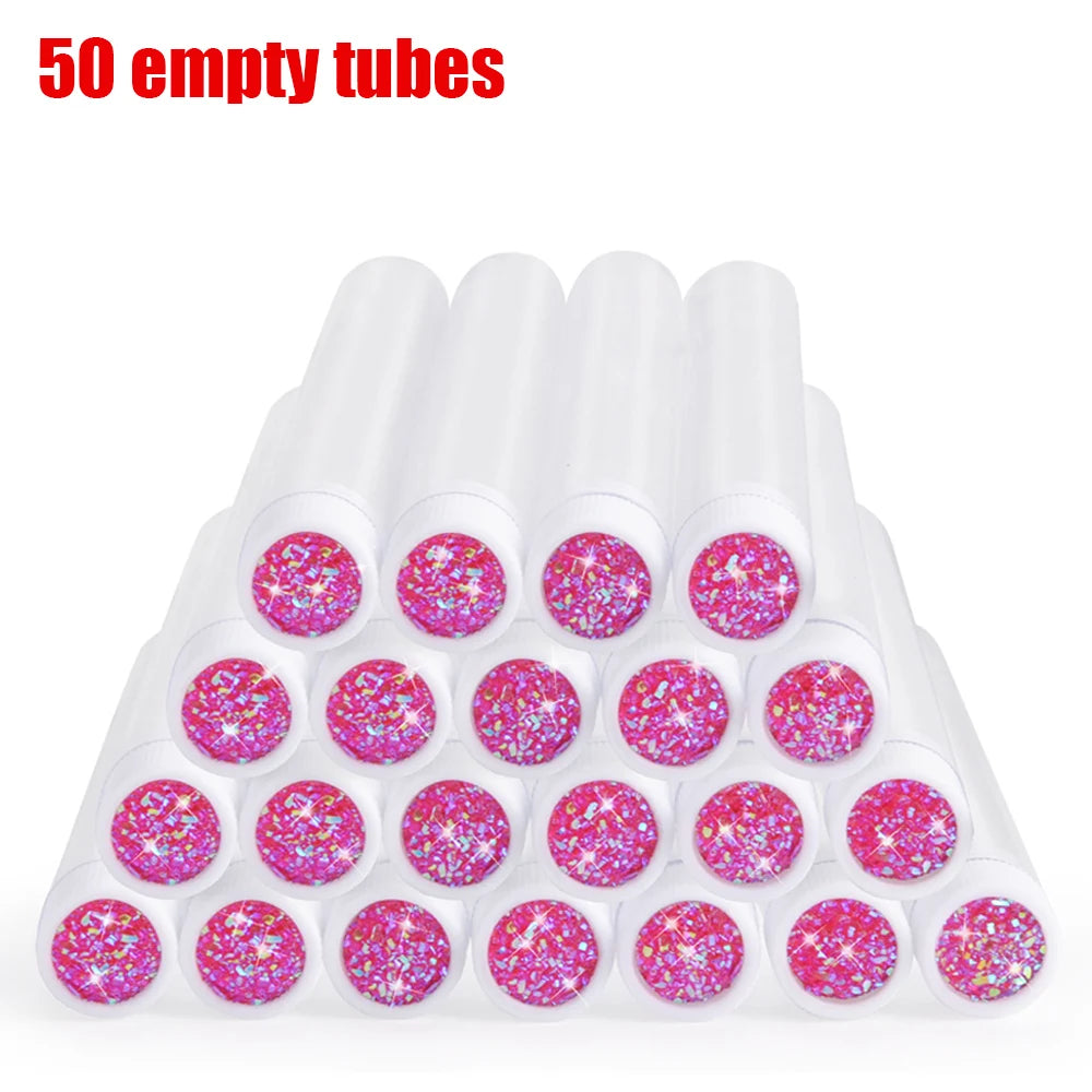 100Pcs Disposable Eyelash Brushes Reusable Eyelashes Brush Tube Mascara Wands Tubes Dust-proof Lash Spoolies Storage Makeup Tool