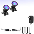 IP68 Waterproof Underwater LED Lights 12V RGB Multicolour Aquarium Light Garden Fountain Pond Fish Tank Swimming Pool Spot Lamp