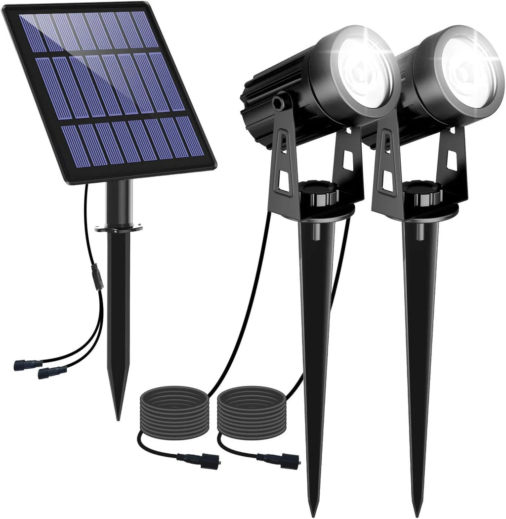 Solar LED Outdoor Wall Spotlight IP65 Waterproof, 2 or 4 LEDs, RGB/Warm/Cold White