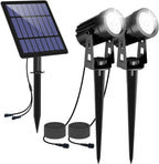 Solar LED Outdoor Wall Spotlight IP65 Waterproof, 2 or 4 LEDs, RGB/Warm/Cold White
