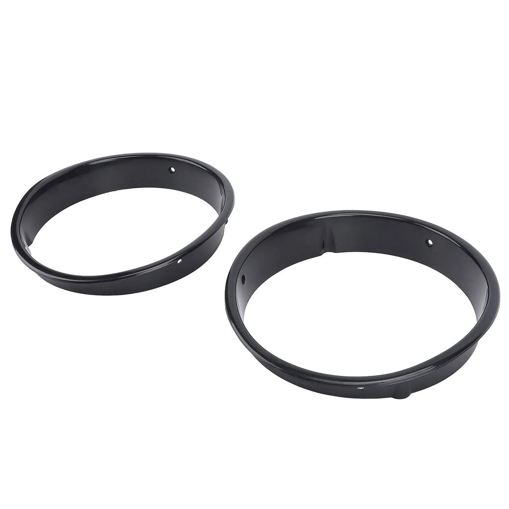 2PCS Car Headlight Bezel Cover Scratch Resistant Decorative Black Headlamp Trim Rings ABS for Jeep Wrangler TJ 1997 to 2006