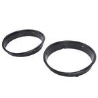 2PCS Car Headlight Bezel Cover Scratch Resistant Decorative Black Headlamp Trim Rings ABS for Jeep Wrangler TJ 1997 to 2006
