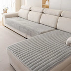 Plush plaid sofa cushion non-slip four seasons universal living room sofa cover simple modern thickened velvet cushion towel