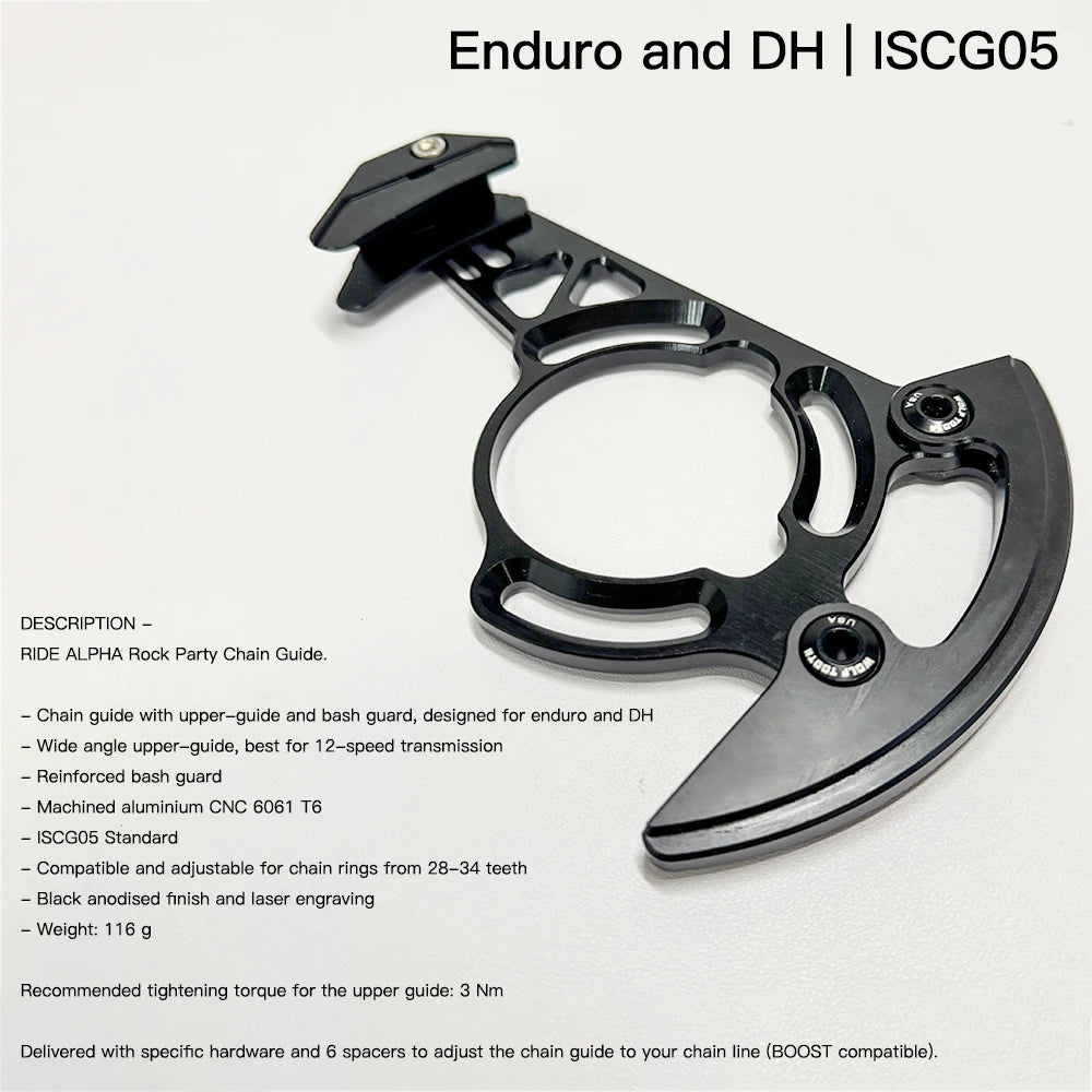MTB ISCG05 Chain Guide Bash Guard Aluminum 28-34T Enduro Downhill Bike 12 Speed Chain Protector CNC Cycling Parts