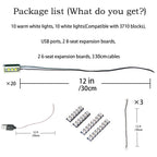 LYBMTWF 20pcs 1×4 LED DIY Lighting kit, LED Light Brick, Compatible with Lego Building Block 3710