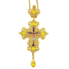 HTISOK Eastern Orthodox Cross Pendant Jesus Pendant Prayer Cross Zinc Alloy Pendant Holiday Gift Cross Mass Ceremony Item Jesus