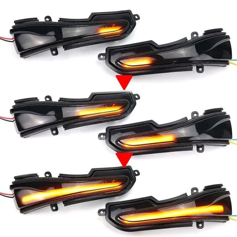 2pcs Flowing Mirror Dynamic LED Turn Signal Light Car Styling For Infiniti Q30 Q50 Q60 Q70 QX30 QX50 QX60 QX70 Skyline