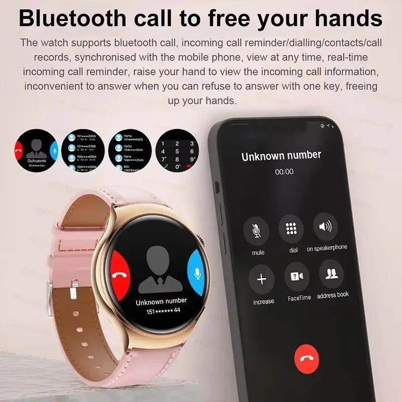 2026New GPS NFC Bluetooth Call Smartwatch Women Watch 4 mini Sport Track Heart Rate Pressure Monitoring Health Smartwatch Ladies