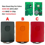 Smart key fob remote 434MHz 8A chip for Volvo XC90 S90 2016-2021, black 1pc