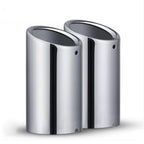 2pcs Stainless Steel Exhaust Muffler Tip Covers 7-9.5cm Black/Silver/Blue for Audi/VW