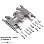 INJORA Brass/Aluminum Skid Plate Transmission Mount for 1/24 RC Crawler Axial SCX24 Upgrade Parts