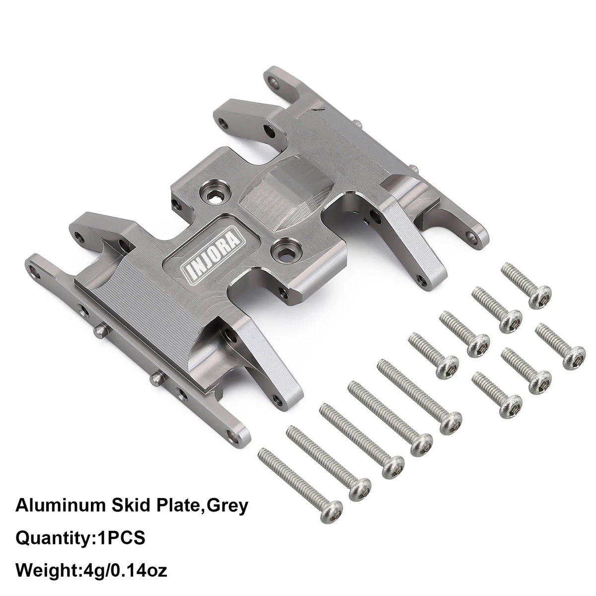 INJORA Brass/Aluminum Skid Plate Transmission Mount for 1/24 RC Crawler Axial SCX24 Upgrade Parts