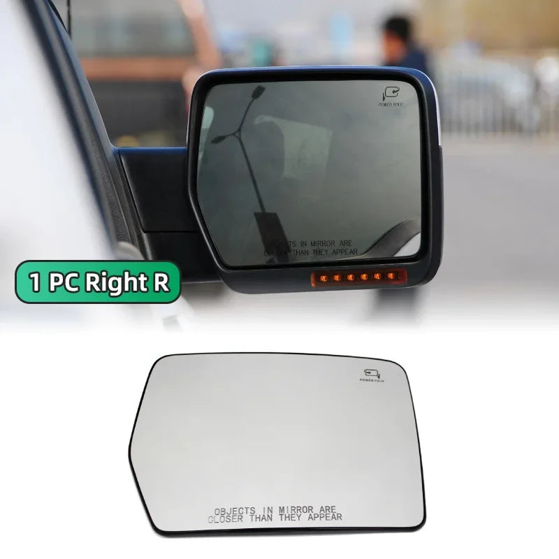2Pcs For Ford F-150 2011 2012 2013 2014 Door Side Heated Wing Mirror Glass Rearview