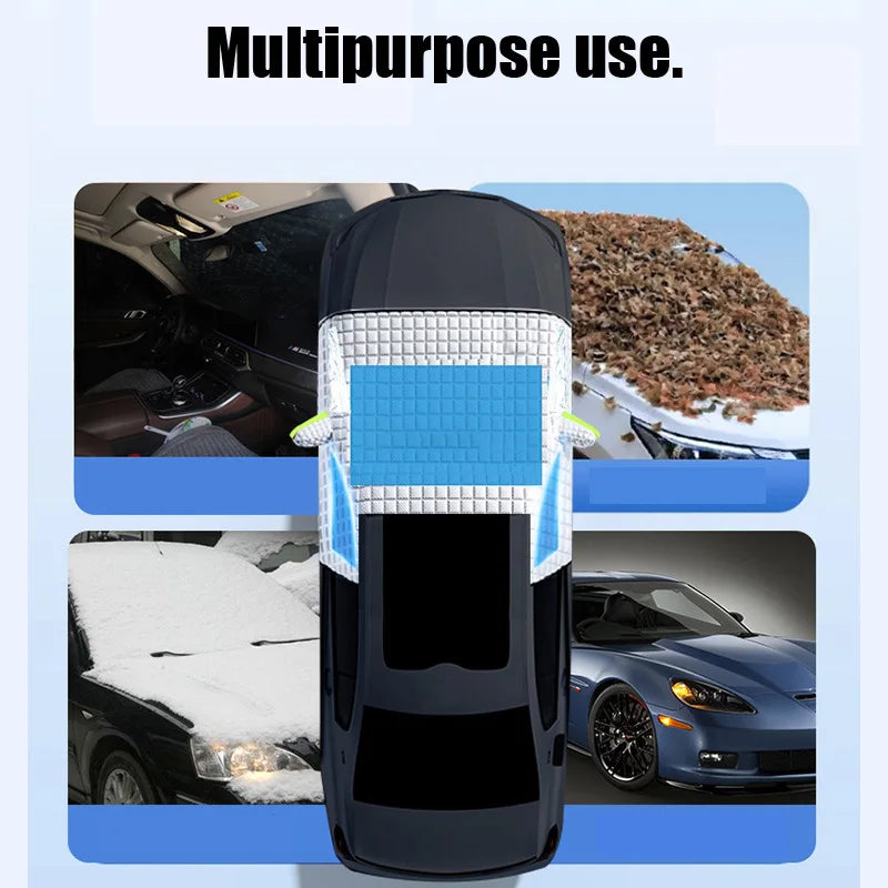 Car Snow Cover Extra Large Windshield Side Window Protector Covers For Snow Ice Sun Shade Dust Frost Freezing Accessories
