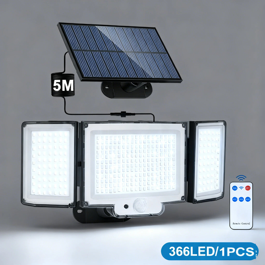 Solar Lights Outdoor 400LED Remote Solar Security Lights Outdoor Motion Sensor Waterproof Solar Wall Lamp Garden Patio Yard