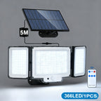 Solar Lights Outdoor 400LED Remote Solar Security Lights Outdoor Motion Sensor Waterproof Solar Wall Lamp Garden Patio Yard