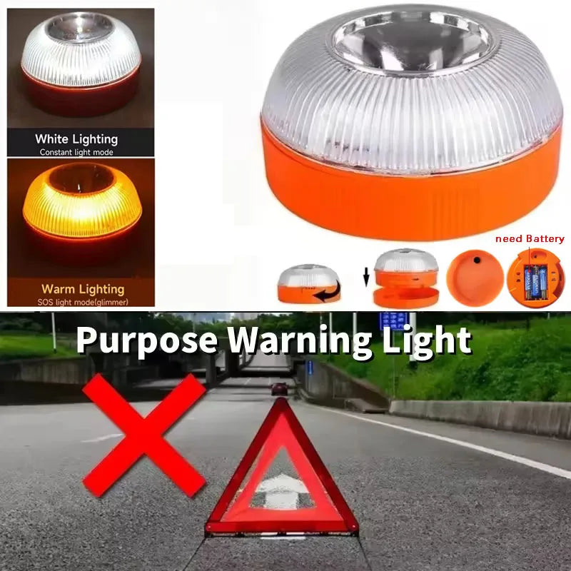 1/2/3/4PC LED Car Emergency Light Flashing Magnetic Induction Strobe Warning Portable Road Accident Safety Accessory