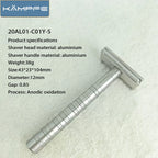 KAMPFE Aluminum Classic Double Edge Safety Razor 5 blades Shaver Traditional wet shave men's gift