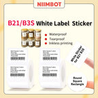 NIIMBOT B21/B1/B3S White Thermal Label Sticker Paper Printable 20-50mm