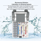 220V SUNSUN Aquarium Fish Tank Waterfall Filter External Water Pump Wall-mounted Circulation Filter Electric Remove Oil Film