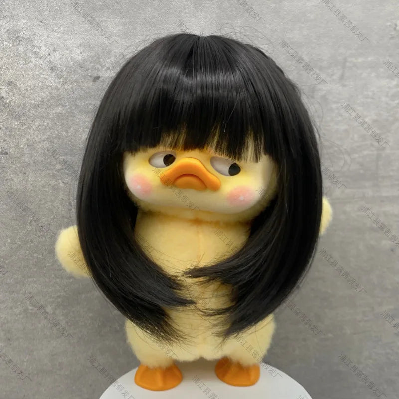 Wig for Upsetduck Doll Wig 24-26cm Head Circumference High Temperature Fibre Hair for Labubu Doll Decoration