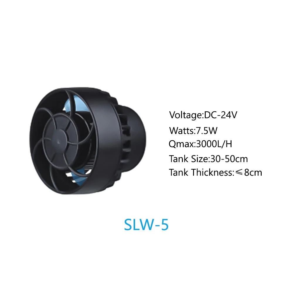 SLW Series WIFi App Manual Control Constant Compatible SINE Aquarium Wavemaker Pump for Freshwater Saltwater Fish Ta