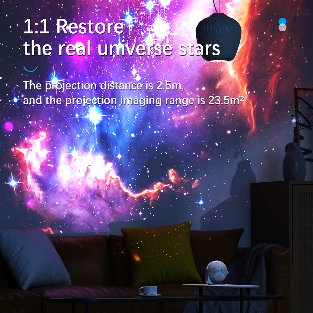 Galaxy Star Projector Night Light Planetarium with Remote, Bluetooth, Black