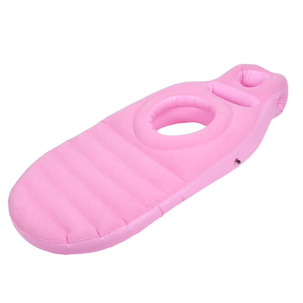 Inflatable Pillow Belly Hole Comfortable Safe PVC Inflatable Sleeping Support Lightweight Multifunctional for Pool