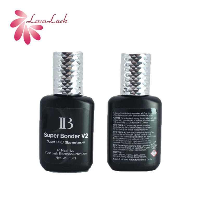 15ml IB Super Bonder V2 Transparent Curing Fixing Agent for Eyelash Extensions Primer Adhesive Lash Grafting Bonding Tool