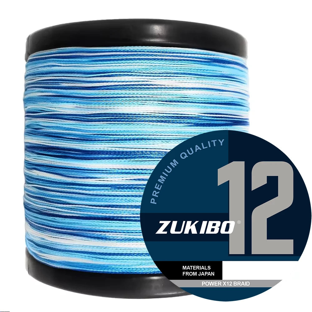 X12 Carp Fishing Line 300M 500M 1000M 12 Strands Braided Japan Multifilament PE Wire Super Strong Durable Smooth Fishing Tackle