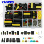 240/296/352/708pcs HID Waterproof Connectors 1/2/3/4 Pin Car Electrical Electri Wire Connector Plug Truck Harness