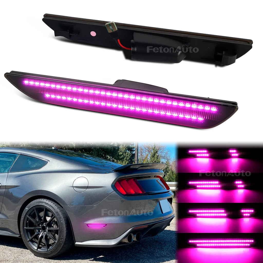 Dynamic Scan Rear Side Marker Light Indicator LED Fender  Lamp for Ford Mustang 2015 2016 2017 2018 2019 2020 2021 2022 2023