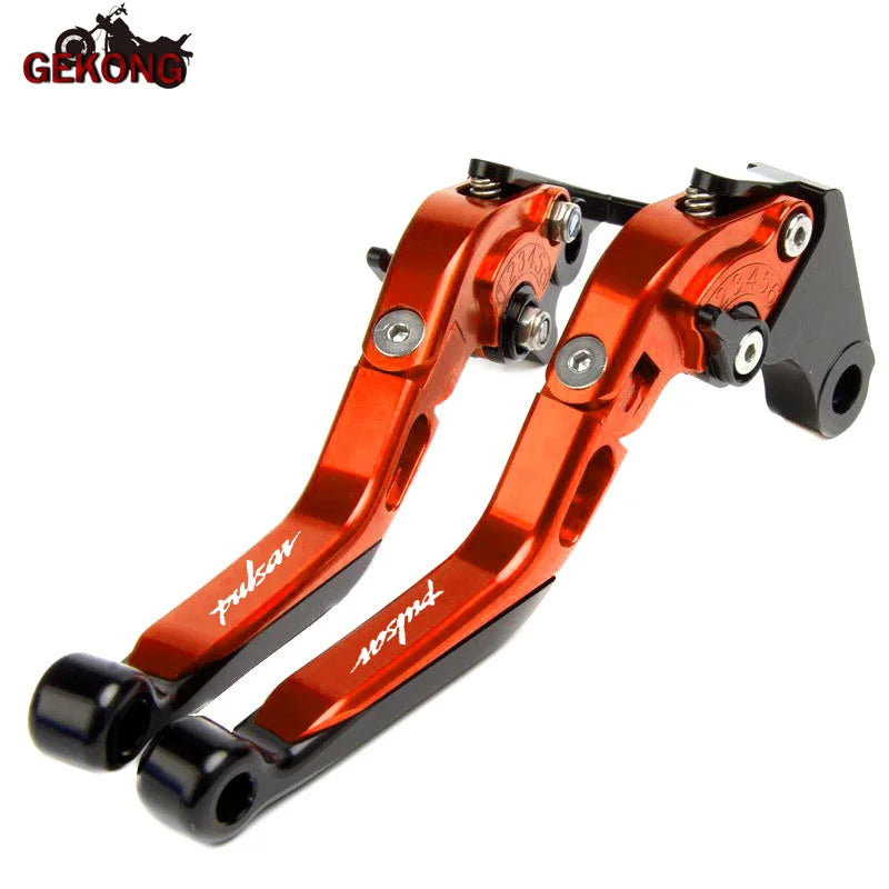Motorcycle Folding Extendable CNC Moto Adjustable Clutch Brake Levers Handbar End Grips fit For Bajaj Pulsar 200 NS/200 RS/200 A