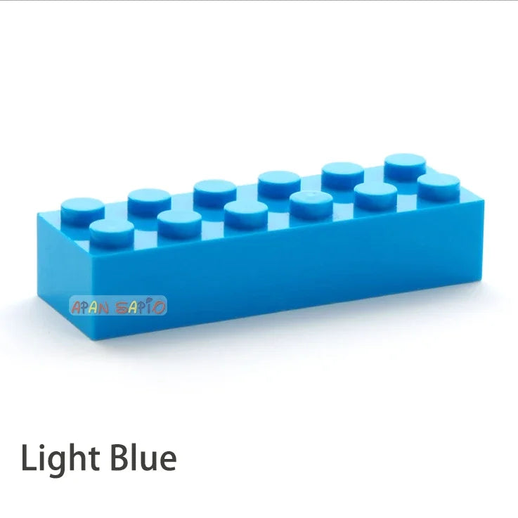 100pcs 2x6 Dot DIY Building Blocks Thick Figures Bricks Educational Creative Size Compatible With 2456 Plastic Toys for Children