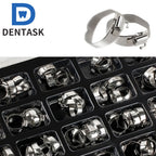 80pcs Orthodontic Buccal Tube Bands 1st Molar Stainless Steel, 0.022 Roth/MBT Options