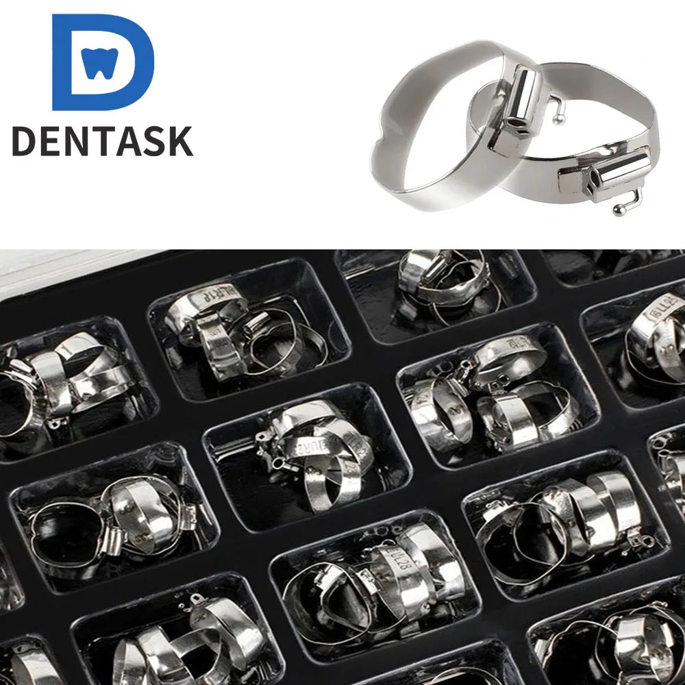 80pcs Orthodontic Buccal Tube Bands 1st Molar Stainless Steel, 0.022 Roth/MBT Options