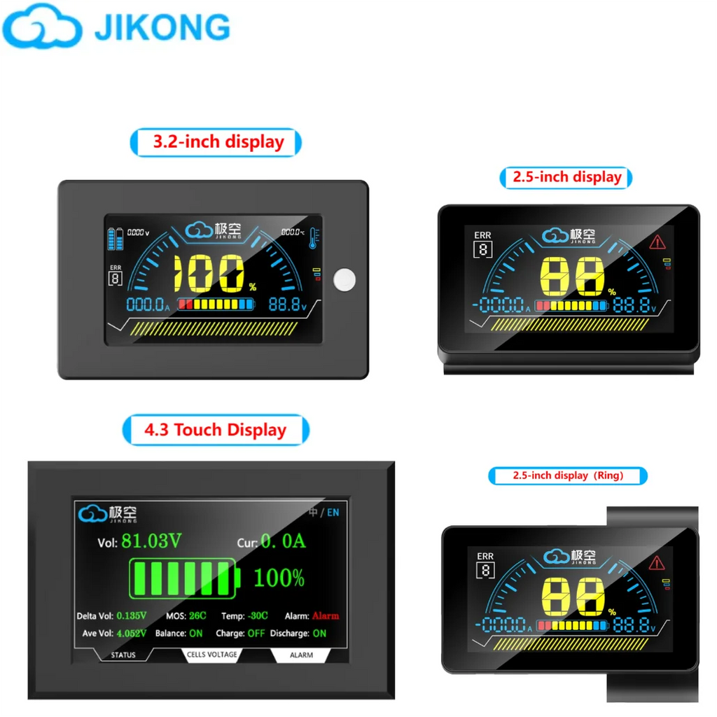 JIKONG BMS 3.2 inch Screen Display for JIKONG all BMS Accessories Intelligent Battery Level Indicator JK BMS 3.2 LCD Monitor