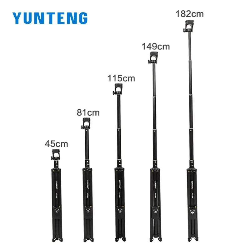 YUNTENG 1688L Heightened Mobile Phone Selfie Stick Tripod Bluetooth Remote Control Photo Shooting Tripod Handheld Selfie Holder